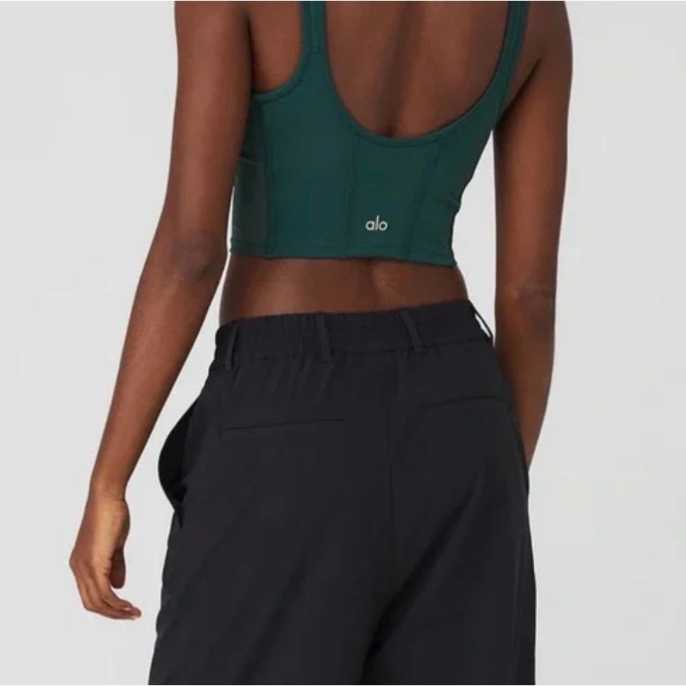 Alo Green Mesh Bralette - Picture 3 of 5